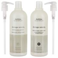 aveda damage remedy shampoo conditioner hair care logo