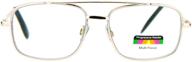 👓 sa106 rectangle metal frame progressive reading glasses with multi-focus logo