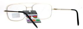 img 1 attached to 👓 SA106 Rectangle Metal Frame Progressive Reading Glasses with Multi-Focus