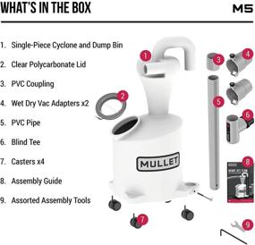 img 3 attached to 🔄 Сборщик пыли Mullet Tools M5 Dust Cyclone (Молочная бутылка белая/светло-серая)