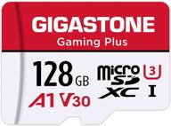 gigastone 128gb micro sd card: ultimate gaming plus memory for nintendo-switch, action camera, gopro, and more! logo