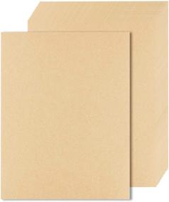 img 4 attached to 📄 170 Pcs Brown Kraft Paper Sheets (120GSM), Letter Sized Light Brown Stationery Paper for Art, Crafts, Office Use - Wedding Invitations, Scrapbook Crafts, Drawing, Printing