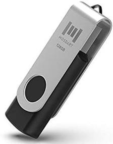 img 2 attached to 🔌 High Capacity 128GB USB 2.0 Flash Drive | Black MOSDART Thumb Drive with LED Light