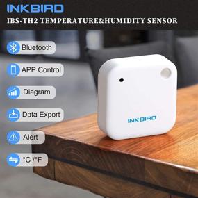 img 3 attached to 🌡️ Inkbird IBS-TH2 Wireless Bluetooth Thermometer Humidity and Temperature Monitor for Android and iOS - Smart Sensor for Freezers, with APP Control