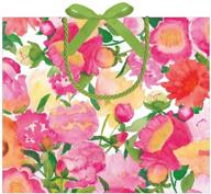 🎁 caspari large peonies gift bag - size 11-1/2 x 4 x 9-1/2 inches logo