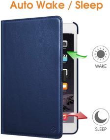 img 3 attached to 🔹 Fintie iPad Mini Case - 360 Degree Rotating Smart Stand Protective Cover with Auto Sleep/Wake - Navy