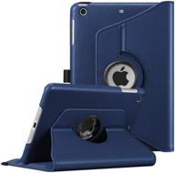 🔹 fintie ipad mini case - 360 degree rotating smart stand protective cover with auto sleep/wake - navy logo