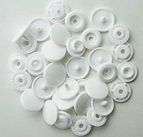 img 3 attached to 🔘 White Regular Length KAM Snap Buttons Size 20 (1/2 inch) Plastic Fasteners for Sewing on Cloth Diapers, Bibs, Unpaper Towels, and PUL