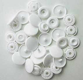 img 2 attached to 🔘 White Regular Length KAM Snap Buttons Size 20 (1/2 inch) Plastic Fasteners for Sewing on Cloth Diapers, Bibs, Unpaper Towels, and PUL