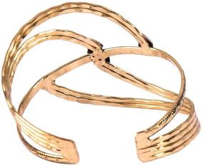 img 2 attached to 💍 Gold Plated Brass Bangle for Girls - Richera Jewelry
