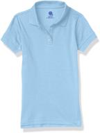 effortlessly stylish: classroom school uniforms girls' feminine fit polo - elevate their school wardrobe logo