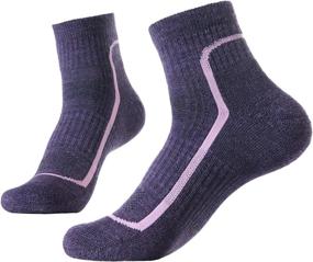 img 3 attached to 🧦 Premium SOLAX 72% Merino Wool Hiking Socks: Cushioned, Breathable, Unisex Quarter Socks 3 Pack - Perfect for Outdoor Trekking and Trail Activities