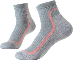 img 2 attached to 🧦 Premium SOLAX 72% Merino Wool Hiking Socks: Cushioned, Breathable, Unisex Quarter Socks 3 Pack - Perfect for Outdoor Trekking and Trail Activities