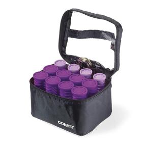 img 4 attached to Conair Ceramic Technology Hot Rollers Compact Set - Black Case with Purple Rollers (1 Count)