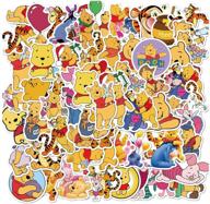 50pcs hot disney cartoon winnie the pooh tigger eeyore stickers - vinyl waterproof graffiti patches for water bottles, laptop, car, and more! logo