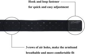 img 2 attached to 💪 Optimized B-Great Breathable Armband with Hook Loop for Fitbit Charge 4/3/SE (Black, Medium)
