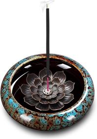 img 4 attached to 🌸 Ceramic Lotus Incense Stick Holder: Stylish and Spiritual Incense Burner for Meditation Décor