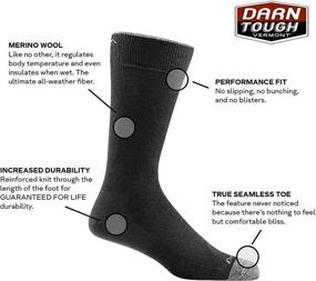 img 2 attached to 🧦 Durable Lightweight Men's Solid Crew Sock by Darn Tough