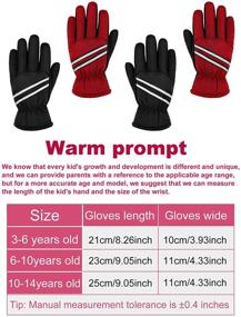 img 2 attached to 🧤 Winter Wonderland Protection: 2 Pairs of Kid's Thick Ski Gloves for Ultimate Warmth & Comfort