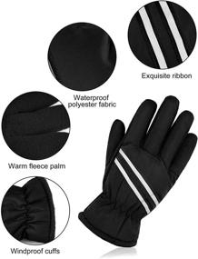 img 1 attached to 🧤 Winter Wonderland Protection: 2 Pairs of Kid's Thick Ski Gloves for Ultimate Warmth & Comfort