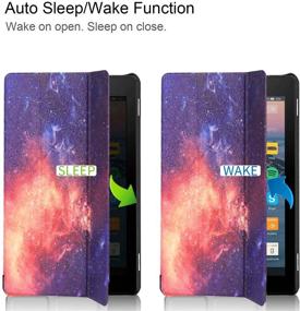 img 2 attached to Boskin For KINDIE FlRE Hd 10 Case 2019/2017 Release 9Th/7Th Generation- PU Leather Smart Cover With Auto Wake/Sleep [Will NOT Fit 11Th Generation 2021 Release] (Galaxy)