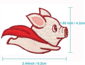 img 1 attached to 🐷 Polili Embroidered Flying Pig Applique Patch - DIY Iron/Sew On for Clothes, Backpacks & More!