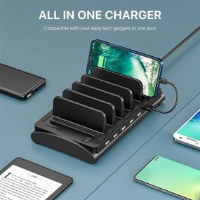 img 3 attached to 🔌 Powstick Charging Station: 6 USB Ports, 60W 12A Fast Multi Charger for Multiple Devices - Cell Phones, Tablets, Smartphones, and Electronics - Heavy Duty Dividers, Mixed Cables - Ideal for Home Office Organization