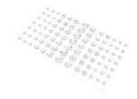 sparkling silver self-adhesive jewels for face, body, and nail crafts - 91 assorted sizes and shimmering crystal rhinestones logo