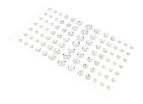 img 1 attached to Sparkling Silver Self-Adhesive Jewels for Face, Body, and Nail Crafts - 91 Assorted Sizes and Shimmering Crystal Rhinestones