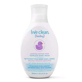 img 4 attached to 👶 Live Clean Baby Tearless Soothing Oatmeal Relief Wash, 10 oz.