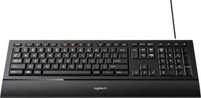 img 2 attached to Black Logitech K740 Illuminated Ultrathin Keyboard 🖥️ with Laser-Etched Backlit Keys and Soft-Touch Palm Rest