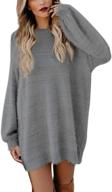 meenew womens crewneck oversized sweater women's clothing and dresses logo