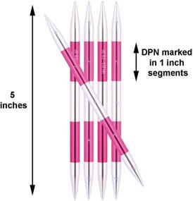 img 2 attached to Набор вязальных спиц Knitter's Pride SmartStix DPN - 5 дюймов, размер 1 (2,25 мм) с 10 маркерами для петель Artsiga Crafts