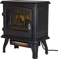 🔥 pleasant hearth es-217-10 17-inch infrared 2 stage electric stove heater in black logo