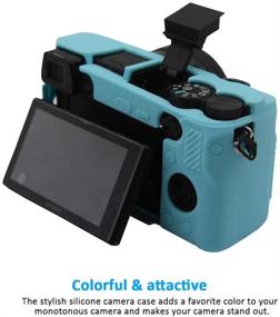 img 3 attached to 📷 Blue Silicone Protective Cover Case for Sony Alpha A6100 A6300 A6400 ILCE-6100 ILCE-6300 ILCE-6400 Digital Camera – Anti-Scratch Soft Housing Protector Skin