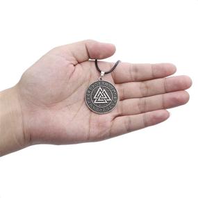 img 3 attached to HAQUIL Ювелирные изделия викингов Ожерелье Valknut