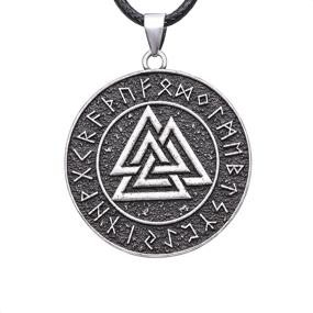 img 4 attached to HAQUIL Ювелирные изделия викингов Ожерелье Valknut