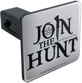 img 4 attached to Graphics And More Supernatural Join The Hunt Tow Trailer Hitch Cover Plug Insert