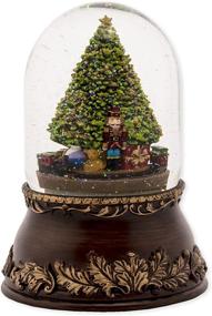 img 3 attached to 🌲 Captivating Roman, Inc. Musical Tree with Train Dome Globe: A Melodious Decor Item