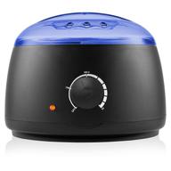 💆 salon sundry portable electric hot wax warmer machine for hair removal - stylish black with vibrant blue lid: a efficient solution for salon-worthy results logo