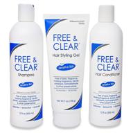 free & clear shampoo and conditioner set - sulfate and fragrance-free - dermatologist recommended - 3-item value pack logo