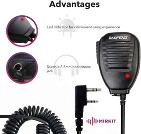 img 2 attached to 🎙️ Top-selling Baofeng UV-5R Accessory: Authentic Baofeng Mic for Ham Radio, Compatible with bf-f8hp, UV-5R Plus, UV-82, UV-82hp - Also Ideal as a Police Radio Mic