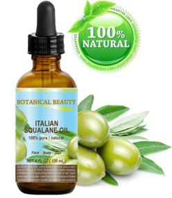 img 3 attached to Organic Squalane Moisturizer Oil for Face, Body, and Hair - Botanical Beauty, 4 fl.oz (120 ml)