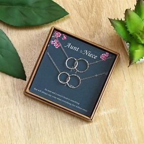 img 2 attached to 👩 Aunt Niece Necklace: J.Charm Infinity Circle Sterling Silver Gift Set