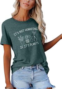 img 2 attached to 🌵 FASHGL Funny Plant Gift Tee: It's Not Hoarding If It's Plants T-Shirt for Women - Cactus Farm Premium Shirt