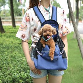 img 3 attached to 🐕 Comfortable and Breathable Wellver Dog Front Carrier Backpack – Ideal for Traveling, Hiking, Camping, Easy-Fit for Cats & Dogs