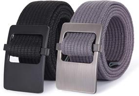 img 4 attached to 👔 Webbing Adjustable Men's Accessories for Belts - Elevate Your Style with Mile High Life