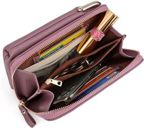 img 1 attached to Stylish UTO Crossbody Wristlet Checkbook Organizer: The Perfect Women's Handbags & Wallets for Crossbody Bags