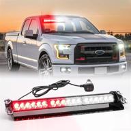 smallfatw 18 led strobe light: high-intensity emergency traffic advisor for vehicles, trucks - 9 flash patterns (red/white) logo