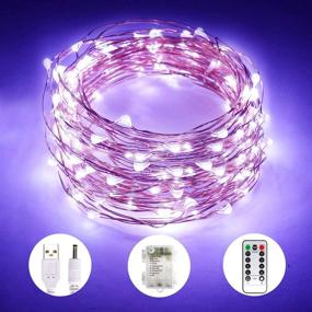 img 4 attached to 🎄 Aluan Fairy Lights 100 LED 33 FT Copper Wire Christmas Lights USB & Battery Powered Waterproof LED String Lights with 8 Modes for Indoor Outdoor Bedroom Wedding Party Patio Decor, Cool White – Enhanced SEO